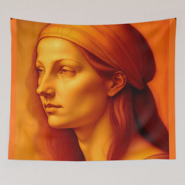 Item preview, Drawing  Portrait Of Young Woman Inspired By Leonardo da Vinci designed and sold by LanaGustavsson.