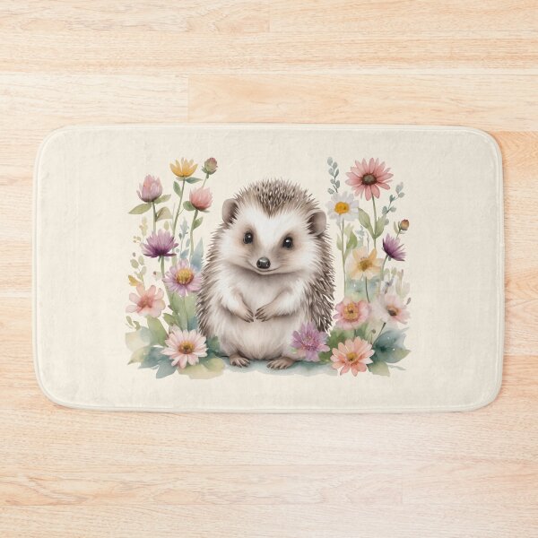 Artikelvorschau, Niedlicher Aquarell-Baby-Igel mit Blumen entworfen und verkauft von lovelyandcute.