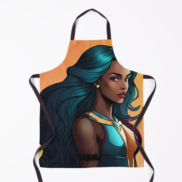 Item preview, Superhero Woman Aqua Gold Inspirational Animation Comic Designs designed and sold by Melan Designs.