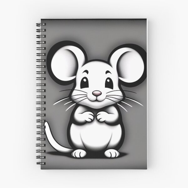 Item preview,  "Captivating Monochrome Mouse Illustration: Simple and Charming Cartoon Design" designed and sold by Huycao211.