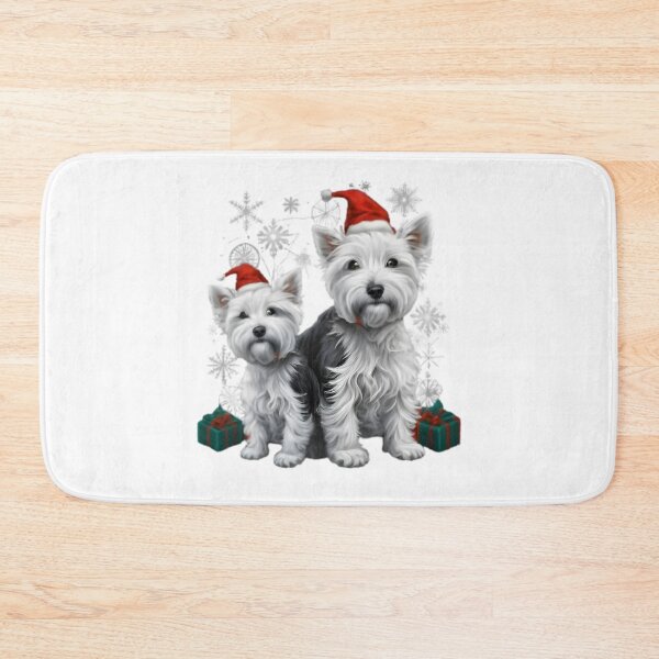 Item preview, Cute Westie Dog Santa Hat Christmas designed and sold by Sofia Rose Design ⭐️⭐️⭐️⭐️⭐️.