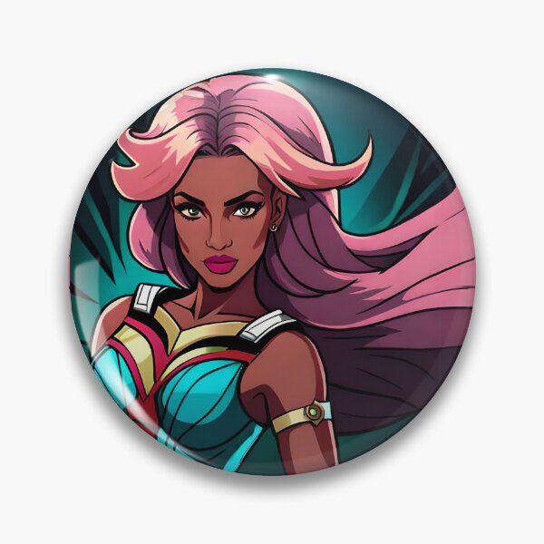 Item preview, Superhero Woman Pink Hair  Inspirational Animation Comic Designs designed and sold by Melan Designs.