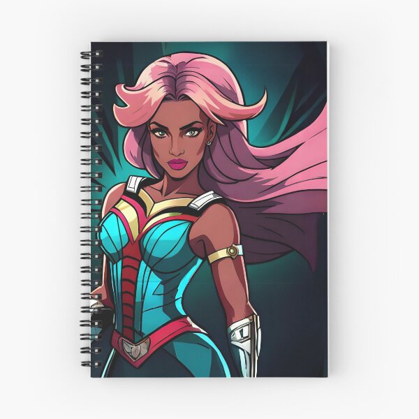 Item preview, Superhero Woman Pink Hair  Inspirational Animation Comic Designs designed and sold by Melan Designs.