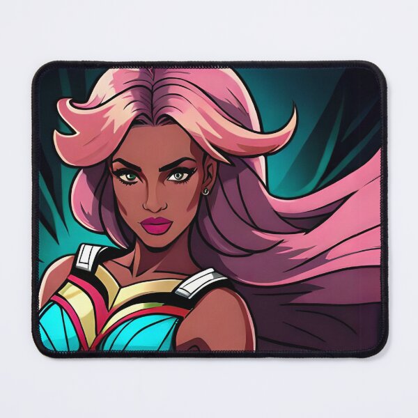 Item preview, Superhero Woman Pink Hair  Inspirational Animation Comic Designs designed and sold by Melan Designs.
