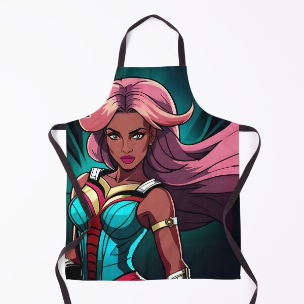 Item preview, Superhero Woman Pink Hair Inspirational Animation Comic Designs designed and sold by Melan Designs.