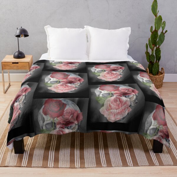 Item preview, Skull and Roses with Smoke designed and sold by TxTaurus110.