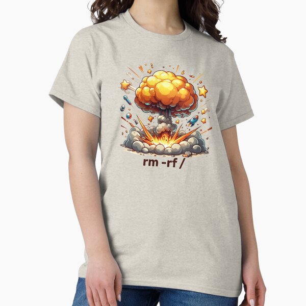 Item preview, rm -rf dangerous command explosion designed and sold by CutePlanetEarth.