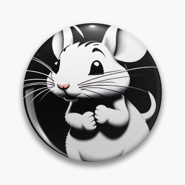 Item preview,  "Captivating Monochrome Mouse Illustration: Simple and Charming Cartoon Design" designed and sold by Huycao211.
