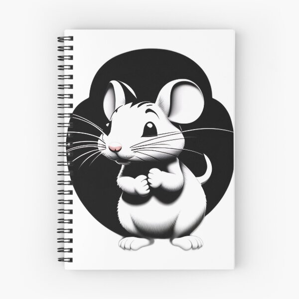 Item preview,  "Captivating Monochrome Mouse Illustration: Simple and Charming Cartoon Design" designed and sold by Huycao211.