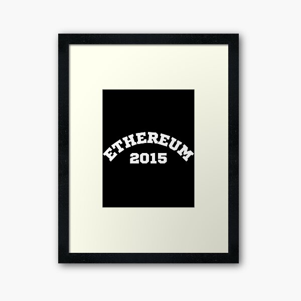 Artikel-Vorschau von Ethereum-Kryptowährungs-Blockchain wurde 2015 gegründet. Grafik, designt und verkauft von kylmllr101684.