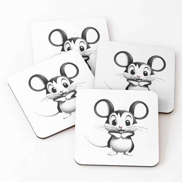 Item preview,  "Captivating Monochrome Mouse Illustration: Simple and Charming Cartoon Design" designed and sold by Huycao211.