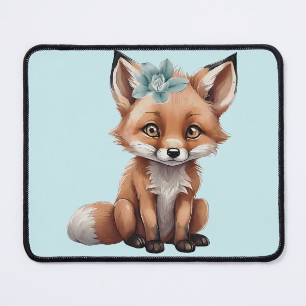 Item preview, LittleGnomad - Little Fox With Flower designed and sold by LittleGnomad.