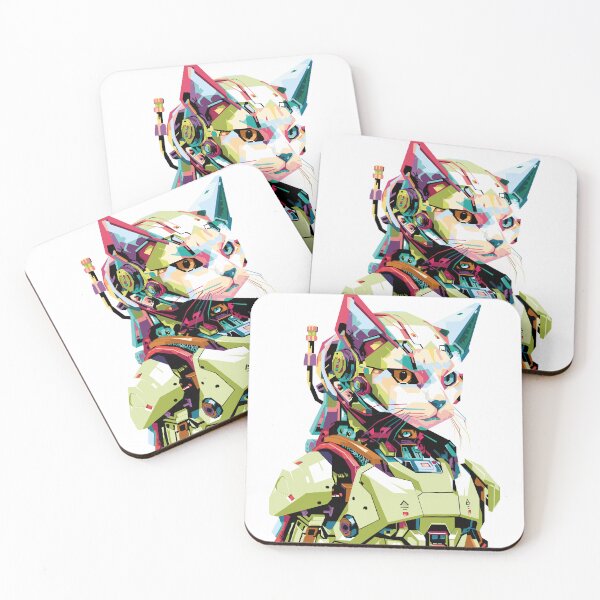 Item preview, Cute colorfull robot cat designed and sold by Enthok.