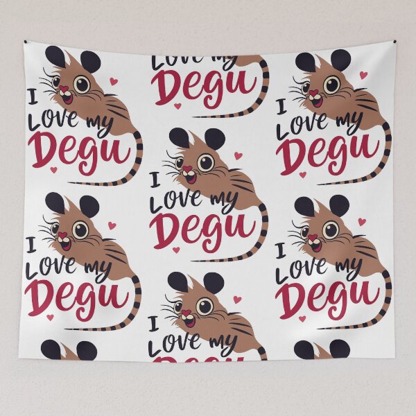 Item preview, Furry Friendship: Loving My Degu designed and sold by EmeraldeaArt.