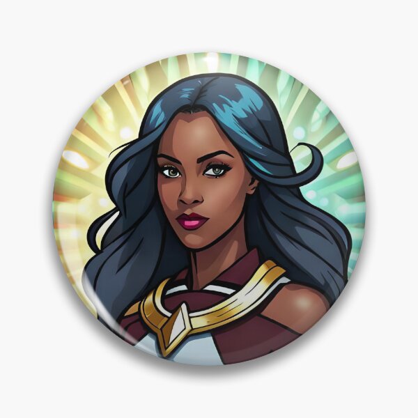 Item preview, Superhero Woman African Gold Inspirational Animation Comic Designs designed and sold by Melan Designs.