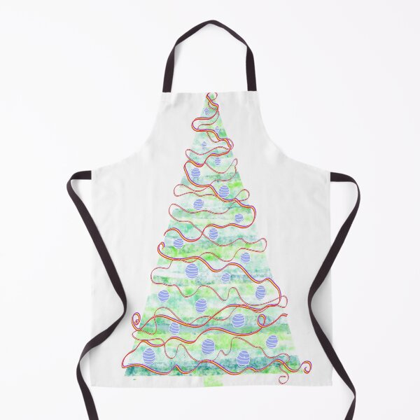 Item preview, Watercolor Christmas Tree, light, delicate blue, green and red. designed and sold by My-fake-places.