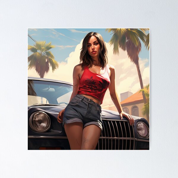 Artikel-Vorschau von Ana de Armas GTA-Stil, designt und verkauft von freddyaiart.