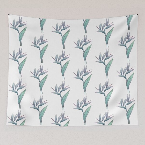Item preview, Blue Inked Strelitzia designed and sold by Waterwillow Art.