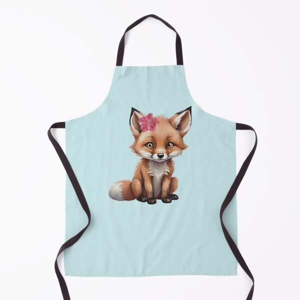 Item preview, LittleGnomad - Little Fox With Pink Flower designed and sold by LittleGnomad.