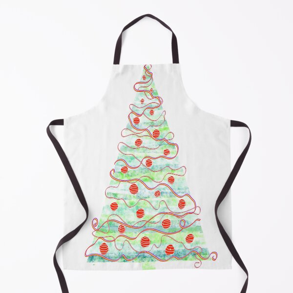 Item preview, Watercolor Christmas Tree, light, delicate mint green and red. designed and sold by My-fake-places.