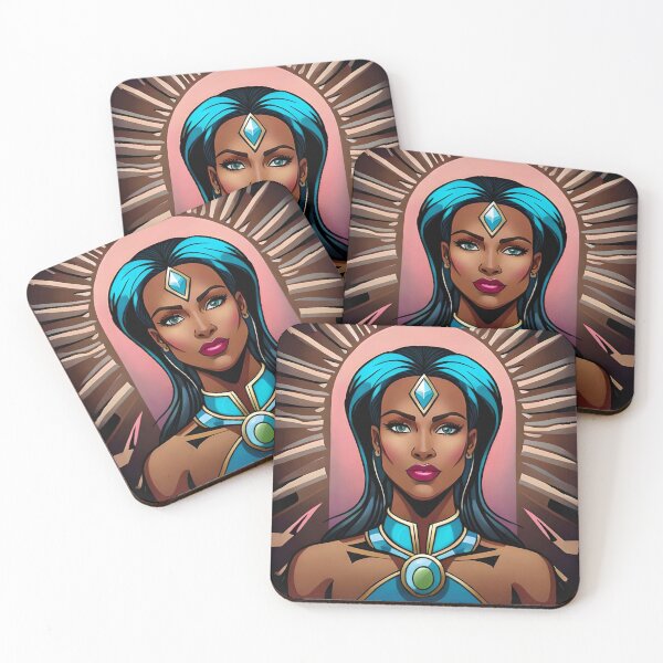 Item preview, Superhero Woman Diamond Pineal  Inspirational Animation Comic Designs designed and sold by Melan Designs.