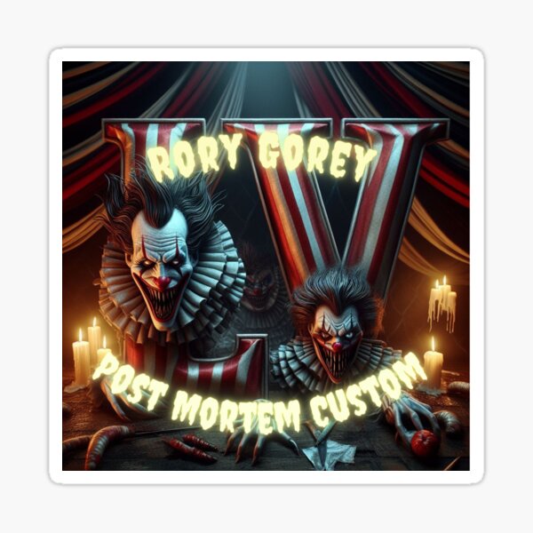 Rory Gorey and Post Mortem Custom collab Sticker
