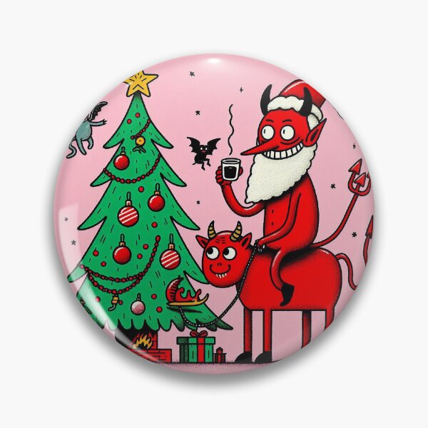 Item preview, Devil Santa Cartoon designed and sold by PickledjoArt.