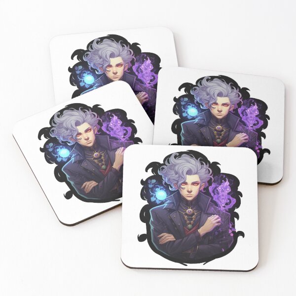 Item preview, dnd half-elf warlock designed and sold by TellezStickers.