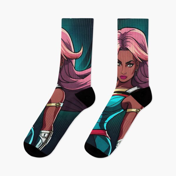 Item preview, Superhero Woman Pink Hair  Inspirational Animation Comic Designs designed and sold by Melan Designs.