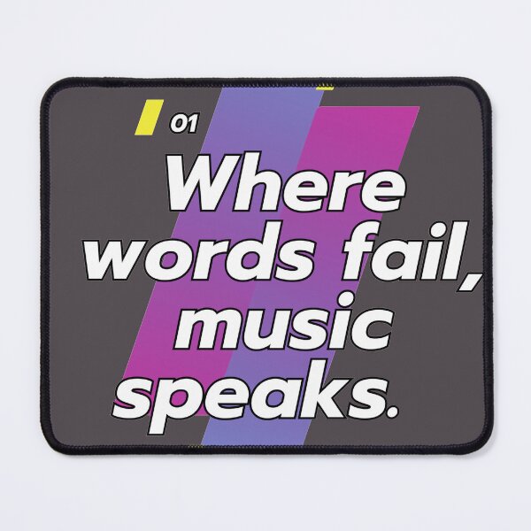 Item preview, music speaks designed and sold by NotesForMusic.