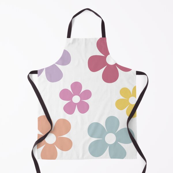 Artikelvorschau, Niedliche Ditsy Groovy 70er-Jahre-Blumen / Blumenmuster in warmen Regenbogenfarben entworfen und verkauft von LittleHCreative.
