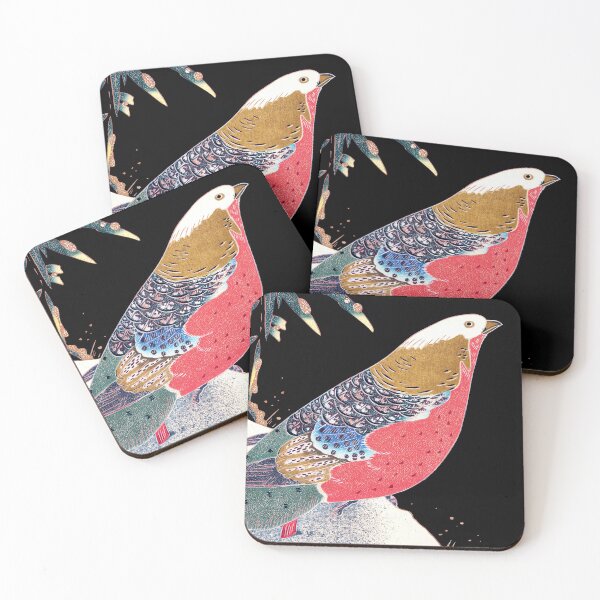 Item preview, Golden Pheasant in the Snow (ca. 1900) Illustration by Ito Jakuchu designed and sold by BossyCatHome.