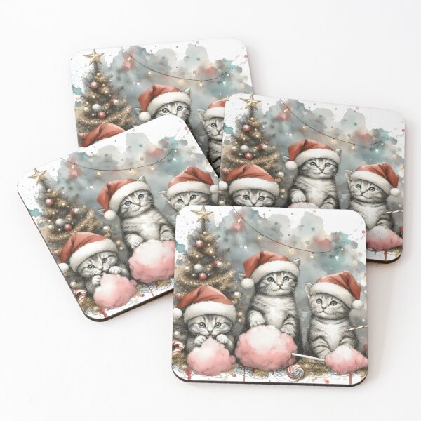 Item preview, Kitten Christmas designed and sold by fatbanana.