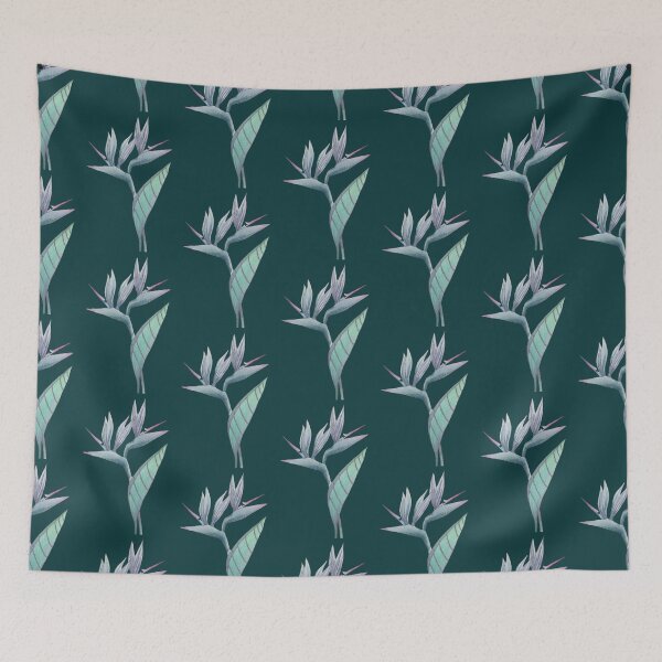 Item preview, Blue Inked Strelitzia designed and sold by Waterwillow Art.