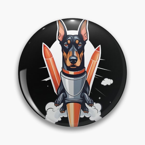 Item preview, Doberman in rocket designed and sold by WhimsyLoony.