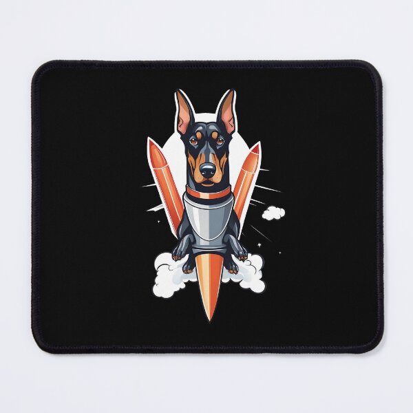 Item preview, Doberman in rocket designed and sold by WhimsyLoony.