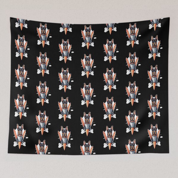 Item preview, Doberman in rocket designed and sold by WhimsyLoony.