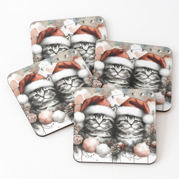 Item preview, Kitten Christmas designed and sold by fatbanana.