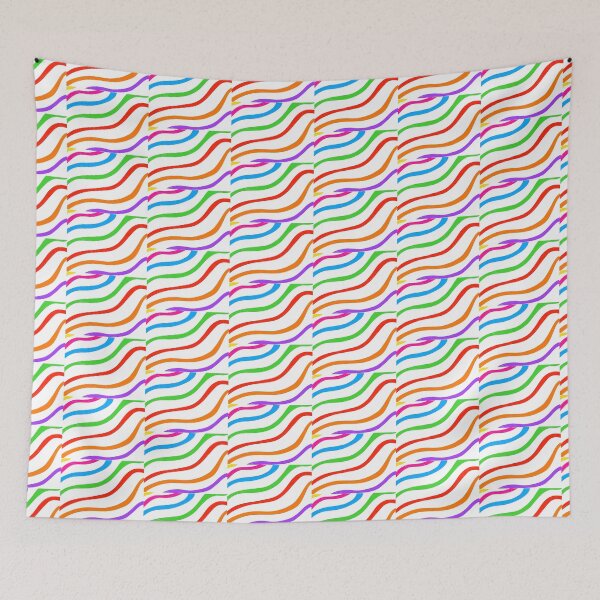 Item preview, Random Colourful Waves designed and sold by angrystickergal.
