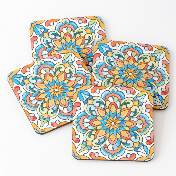 Item preview, Stained Glass Pattern Flowers designed and sold by Timegraf.