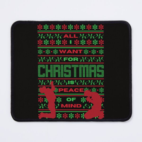 Item preview, All i want for Christmas is Peace of Mind - Funny Christmas Essential T-shirt designed and sold by PinkLadyLama.