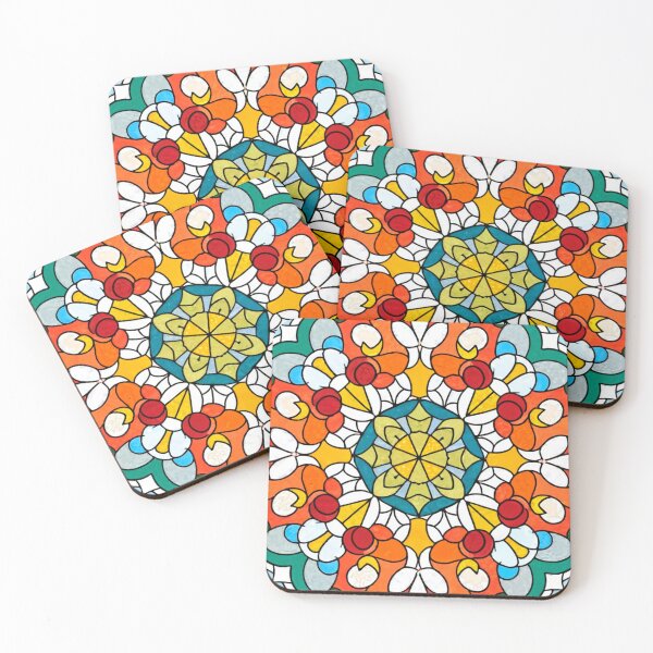 Item preview, Stained Glass Pattern Flowers designed and sold by Timegraf.