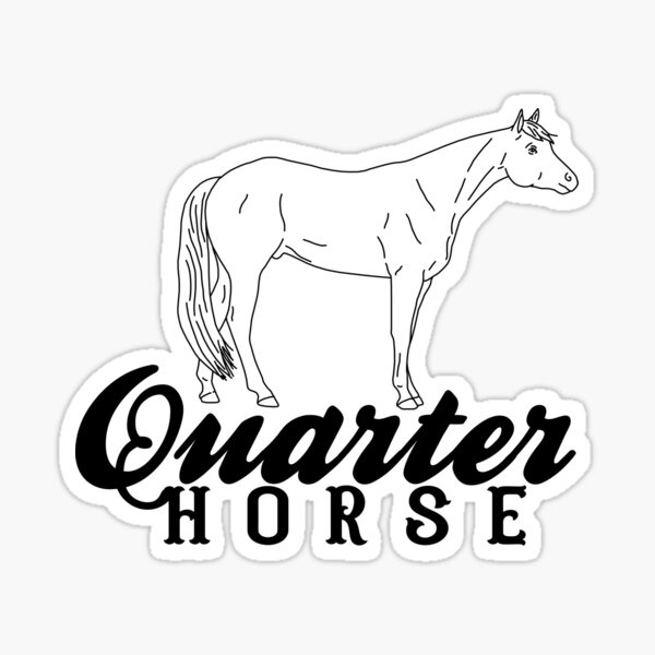 Aperçu de l'œuvre Quarter Horse avec texte créée et vendue par aheadgraphics.