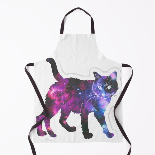 Item preview, nebula cat, Galactic Feline Elegance Sticker - Mystical Cat Silhouette Decal designed and sold by what-you-want1.