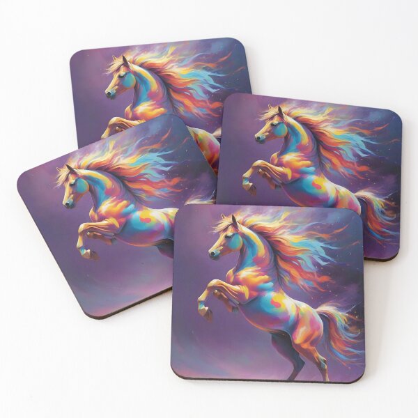 Item preview, Horse explosion of colors in oil designed and sold by pixelartestudio.