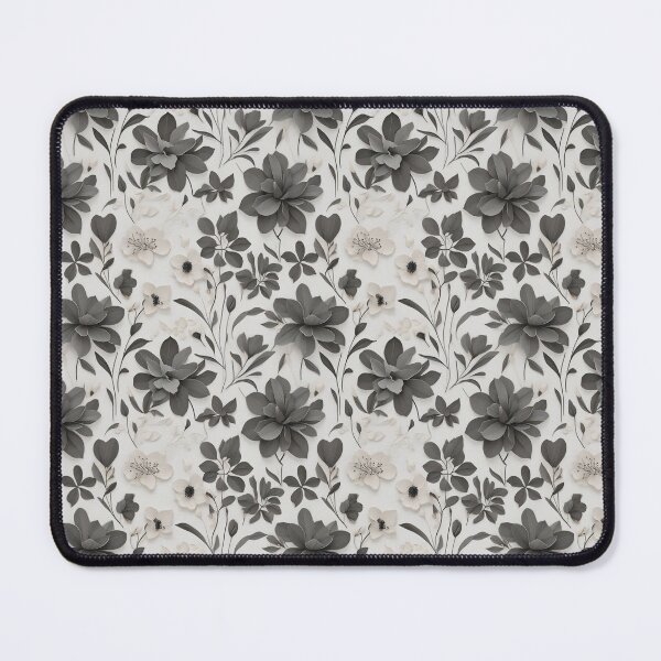 Item preview, Black and White Floral Pattern designed and sold by Patternliss.