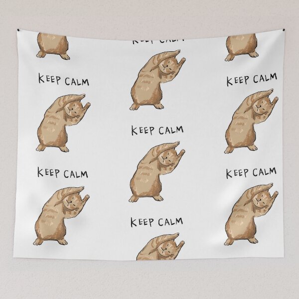 Item preview, Funny Cute Cat Meme Keep Calm Design by Zeesdesign on Redbubble designed and sold by ZEESDESIGN.