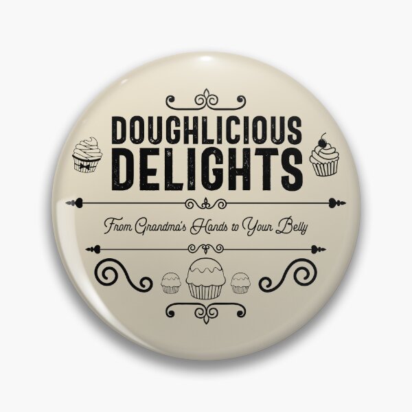 Item preview, Doughlicious Delights, From Grandma's Hands to Your Belly - Bakery, Pastry, and Cupcake Lovers (Black Design) designed and sold by Spiprinto.