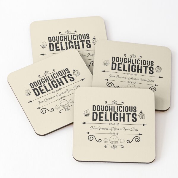 Item preview, Doughlicious Delights, From Grandma's Hands to Your Belly - Bakery, Pastry, and Cupcake Lovers (Black Design) designed and sold by Spiprinto.