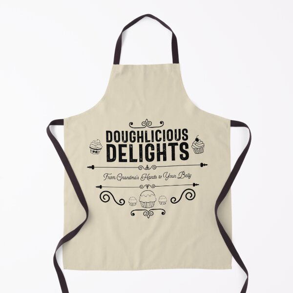 Item preview, Doughlicious Delights, From Grandma's Hands to Your Belly - Bakery, Pastry, and Cupcake Lovers (Black Design) designed and sold by Spiprinto.